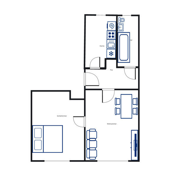 Wohnung zur Miete 407 € 2 Zimmer 46,2 m²<br/>Wohnfläche 1.<br/>Geschoss 02.01.2025<br/>Verfügbarkeit Am Park 18 Gaschwitz Markkleeberg 04416