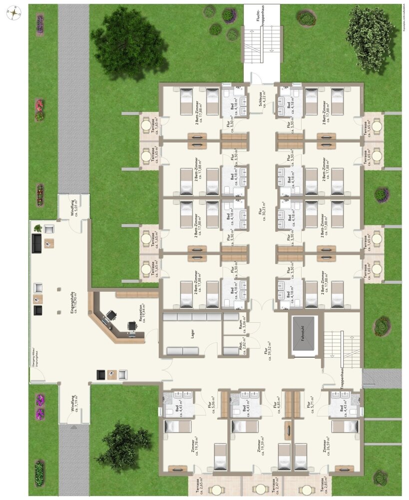 Mehrfamilienhaus zum Kauf als Kapitalanlage geeignet 2.995.000 € 48 Zimmer 1.950 m²<br/>Wohnfläche 4.019 m²<br/>Grundstück Nussdorf am Inn 83131