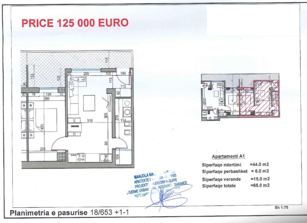 Wohnung zum Kauf 110.000 € 2 Zimmer 65 m²<br/>Wohnfläche ab sofort<br/>Verfügbarkeit Saranda 9701