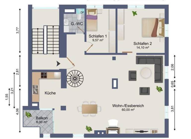 Maisonette zum Kauf 1.250.000 € 4 Zimmer 132,7 m² 4. Geschoss Sternschanze Hamburg 20357