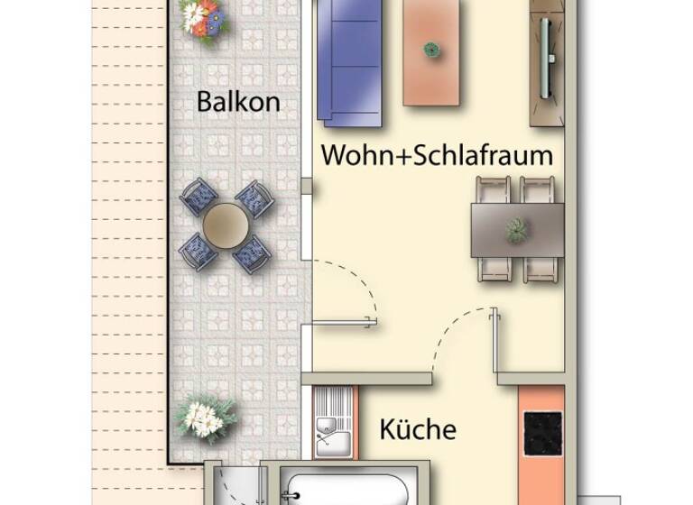 Studio zur Miete 420 € 1 Zimmer 27,1 m² Hilden 40721