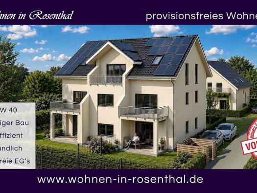 Terrassenwohnung zum Kauf - Erstbezug provisionsfrei 615.000 € 3 Zimmer 73,8 m² EG frei ab 15.02.2027 Am Rollberg 12 Rosenthal Pankow 13158