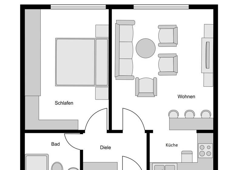 Wohnung zum Kauf 109.000 € 2,5 Zimmer 46,7 m²<br/>Wohnfläche 1.<br/>Geschoss Höntrop Bochum 44869