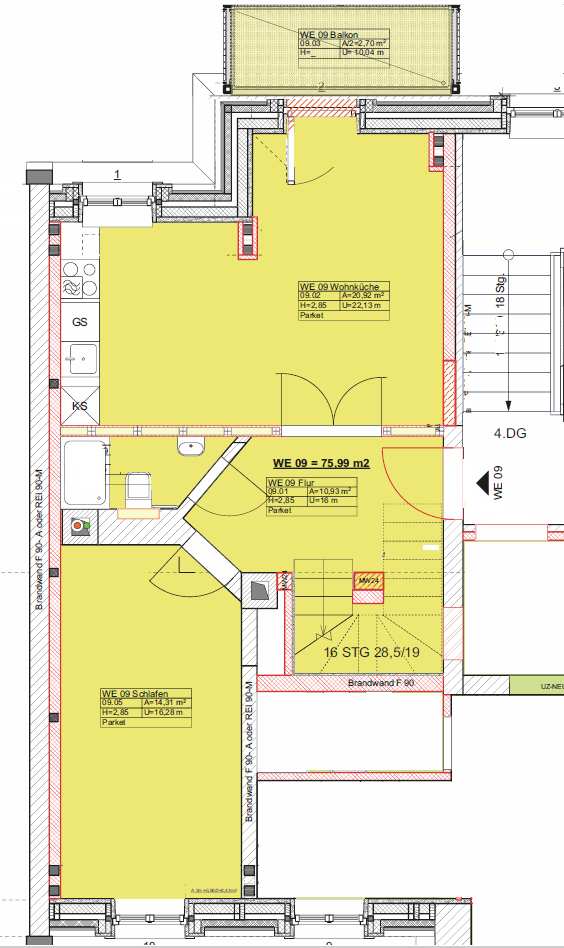 Wohnung zum Kauf provisionsfrei als Kapitalanlage geeignet 314.500 € 4 Zimmer 76 m²<br/>Wohnfläche Bärensteiner Straße Gruna (Am Knie) Dresden 01277