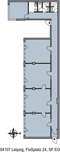 Bürofläche zur Miete provisionsfrei 1.300 € 4,5 Zimmer 163 m²<br/>Bürofläche Floßplatz 24 Zentrum - Süd Leipzig 04107