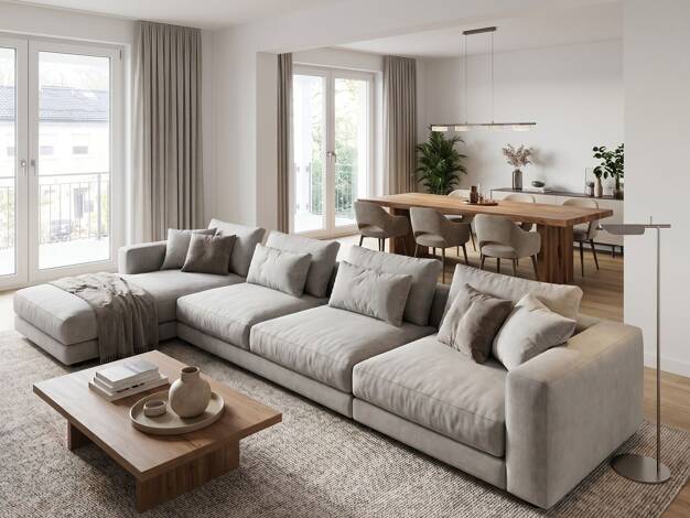 Wohnung zur Miete - Erstbezug 2.150 € 4 Zimmer 130 m² 1. Geschoss Rosenhöhe Offenbach 63069