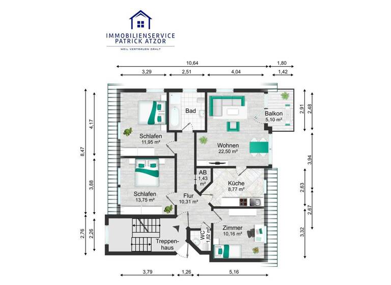 Wohnung zum Kauf 199.000 € 4 Zimmer 88 m² 3. Geschoss Treysa Schwalmstadt 34613