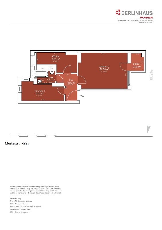 Wohnung zur Miete 724 € 1,5 Zimmer 48,2 m²<br/>Wohnfläche ab sofort<br/>Verfügbarkeit Rummelsburger Straße 28 Friedrichsfelde Berlin 10315