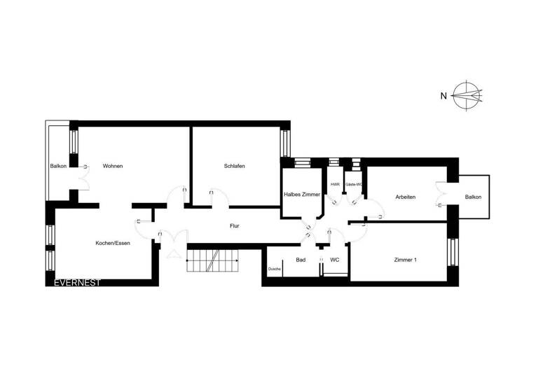 Wohnung zum Kauf 1.599.400 € 4,5 Zimmer 117 m² 1. Geschoss Harvestehude Hamburg 20144