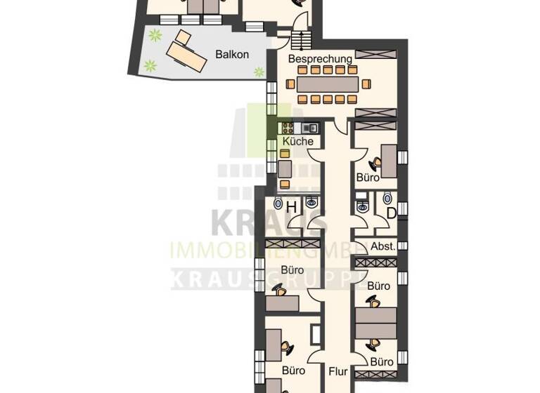 Bürofläche zur Miete provisionsfrei 18 € 9 Zimmer 185,6 m² Bürofläche Bergheim Heidelberg 69115