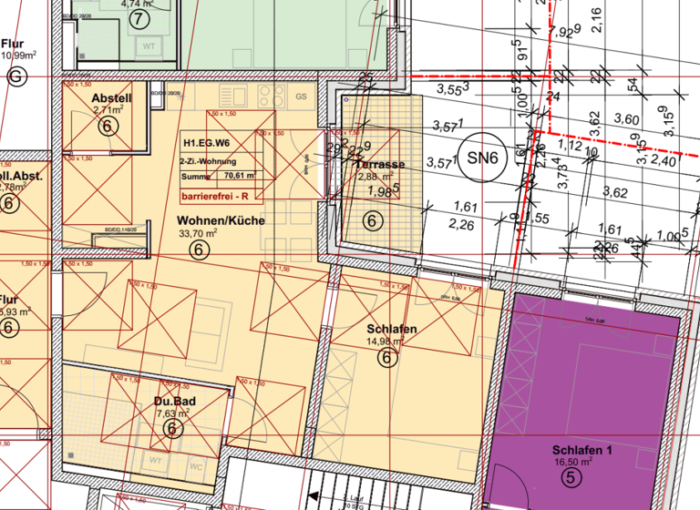 Wohnung zum Kauf - Erstbezug provisionsfrei 366.900 € 2 Zimmer 70,6 m² Euren Trier 54294