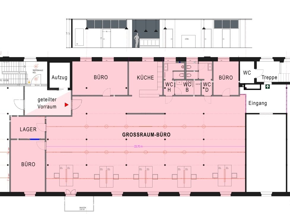 Bürofläche zur Miete 8,70 € 5 Zimmer 397,3 m²<br/>Bürofläche An der Spinnerei 3 Gaustadt Nord Bamberg 96047