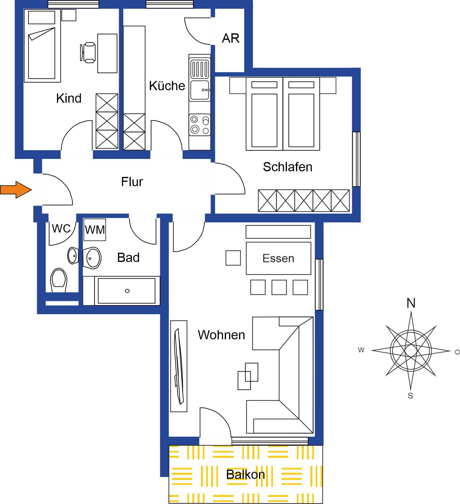 Wohnung zum Kauf 235.000 € 3 Zimmer 72 m²<br/>Wohnfläche 2.<br/>Geschoss Hemmingen 71282