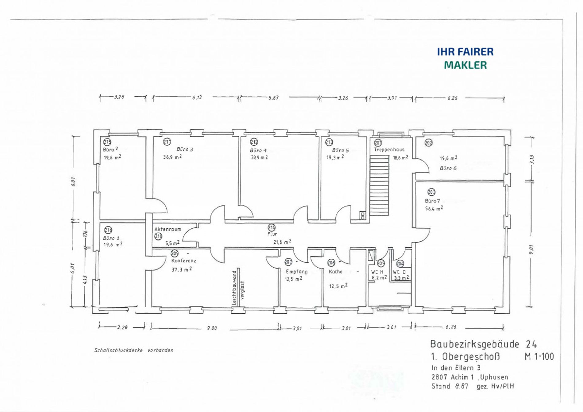 Bürofläche zur Miete 1.251 € 251,7 m²<br/>Bürofläche Uphusen Achim 28832