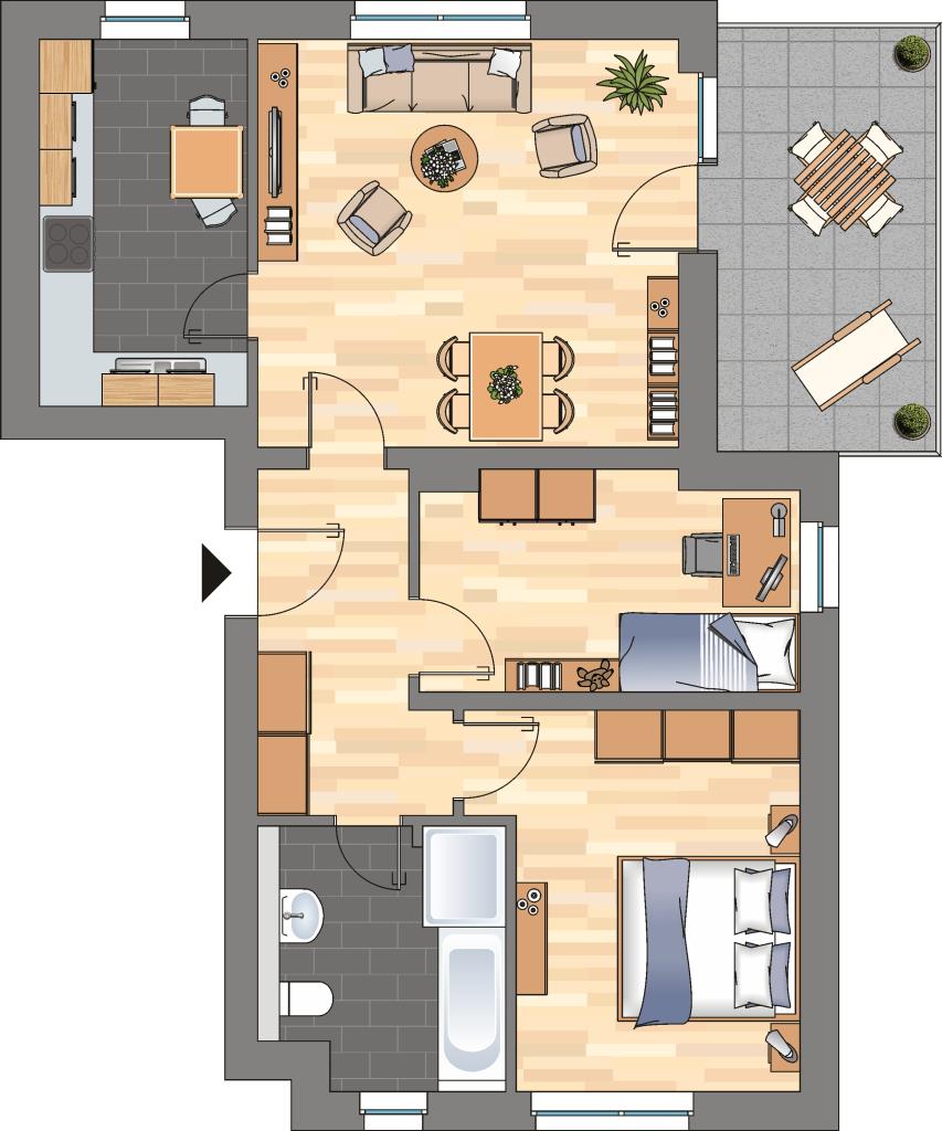 Wohnung zur Miete 819 € 3 Zimmer 75,1 m²<br/>Wohnfläche 3.<br/>Geschoss 01.03.2025<br/>Verfügbarkeit Bromer Straße 1 Vorsfelde Wolfsburg 38448