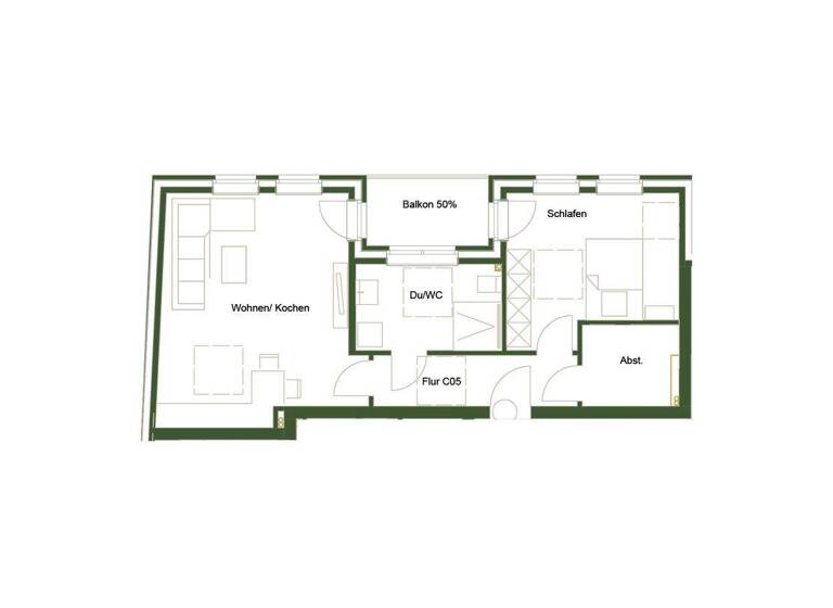 Wohnung zum Kauf - Erstbezug provisionsfrei 236.206 € 2 Zimmer 61,6 m² 1. Geschoss frei ab 01.06.2027 Borghorst Steinfurt 48565