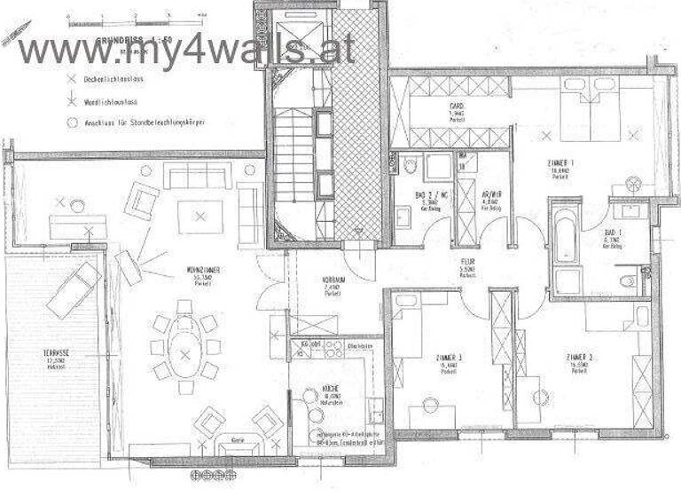 Terrassenwohnung zur Miete 18,32 € 4 Zimmer 155 m² frei ab sofort Wien 1180