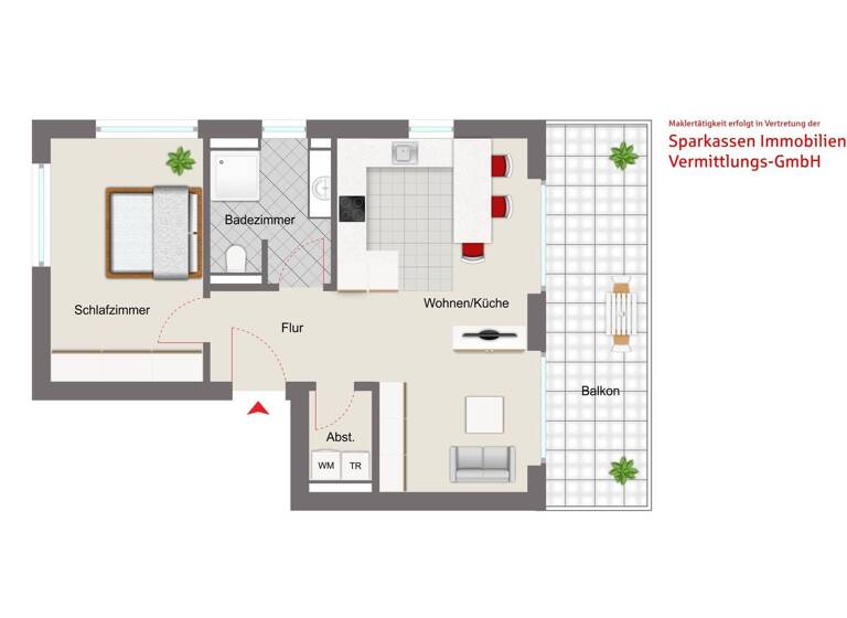 Wohnung zum Kauf 273.700 € 2 Zimmer 54,9 m² Stockenhut Weiden 92637