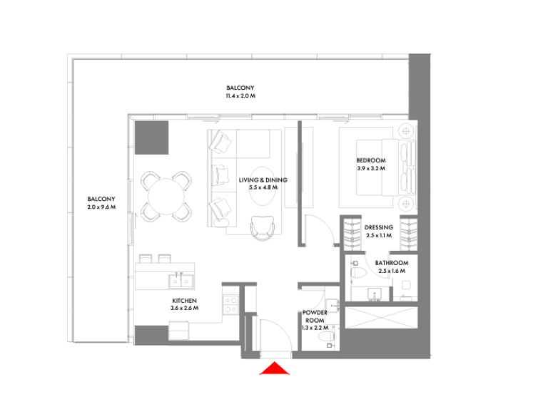 Wohnung zum Kauf 931.927 € 2 Zimmer 110,7 m² Dubai