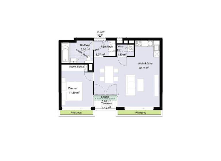 Wohnung zum Kauf - Erstbezug 520.500 € 2 Zimmer 53,2 m² 3. Geschoss Wien 1180