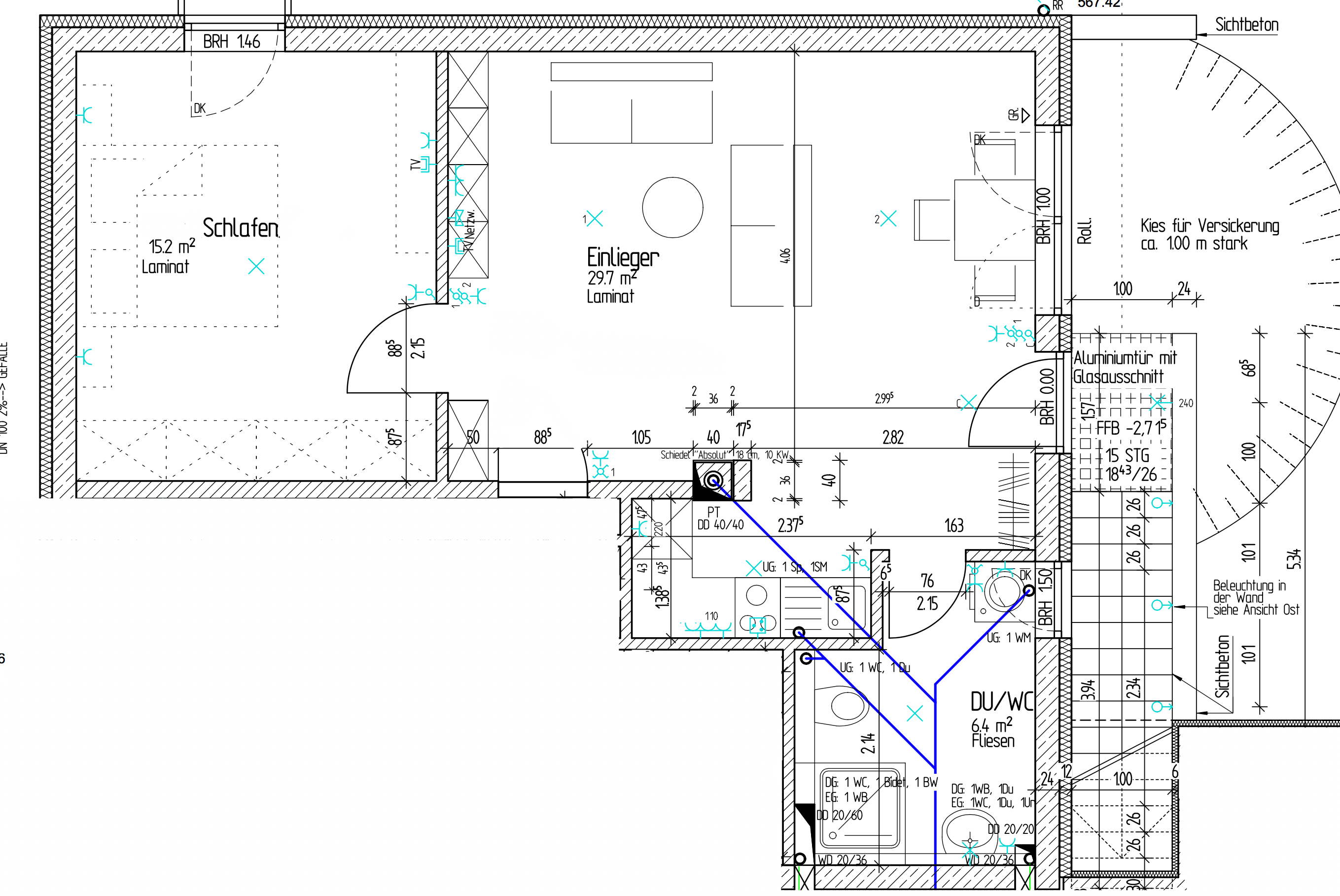 Studio zur Miete 800 € 2 Zimmer 51 m²<br/>Wohnfläche UG<br/>Geschoss 01.04.2025<br/>Verfügbarkeit Böfingen - Nord Ulm 89075