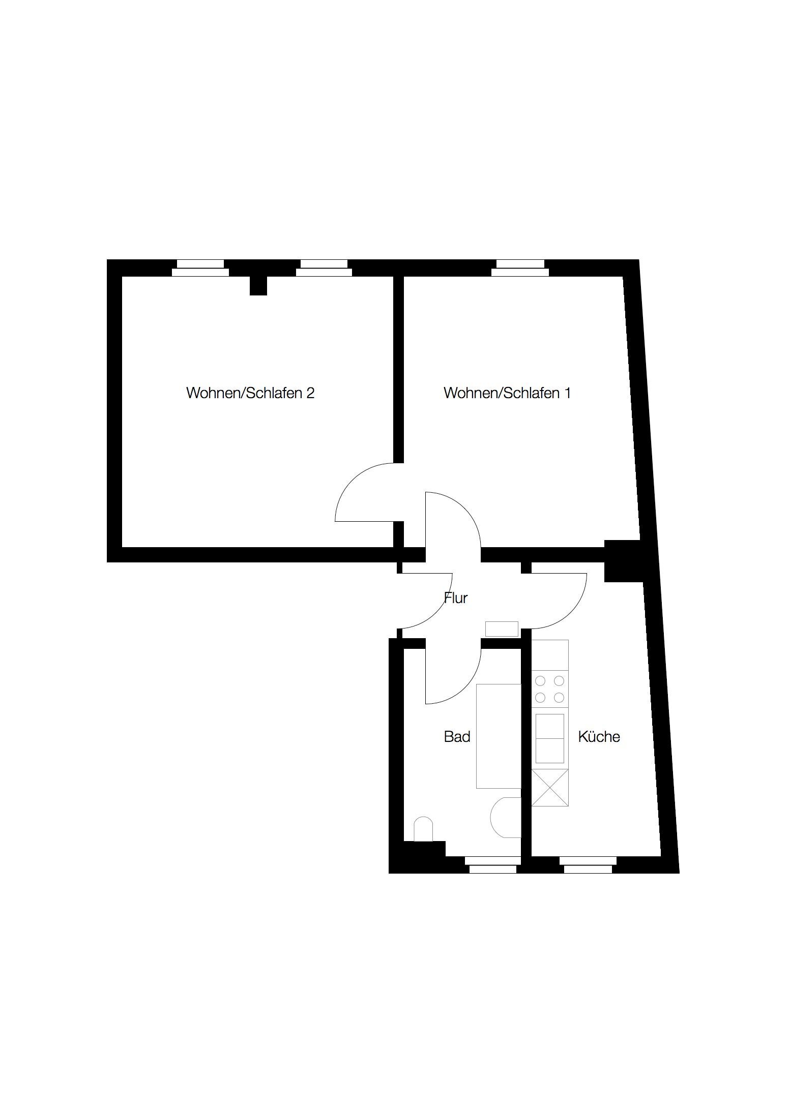 Wohnung zur Miete 695 € 2 Zimmer 55 m²<br/>Wohnfläche 3.<br/>Geschoss ab sofort<br/>Verfügbarkeit Galgenhof Nürnberg 90459