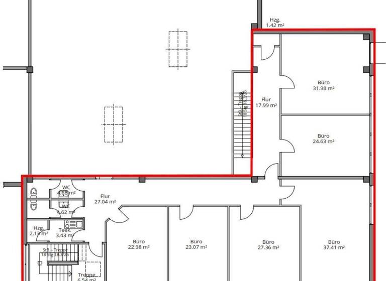Bürogebäude zur Miete 8 € 6 Zimmer 229 m² Bürofläche Willicher Damm 135 Uedding Mönchengladbach / Uedding 41066