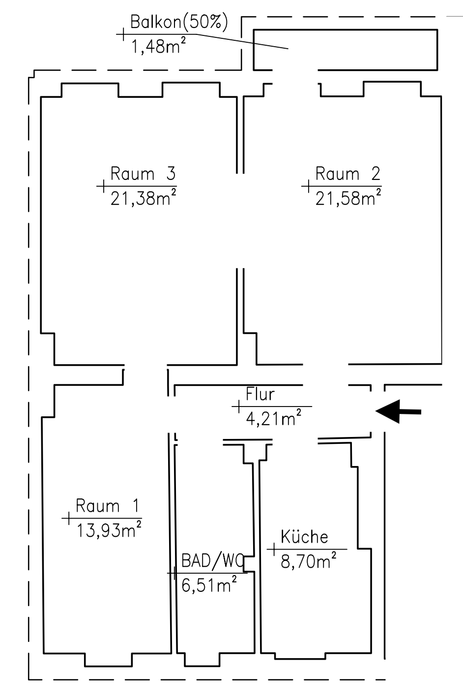 Wohnung zum Kauf 325.000 € 3 Zimmer 77,8 m²<br/>Wohnfläche 1.<br/>Geschoss Lichtenberg Berlin 10365