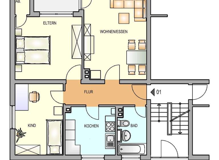 Wohnung zur Miete 518 € 3 Zimmer 65,8 m² EG frei ab 01.04.2026 Königstraße 66 Wermelskirchen 42929