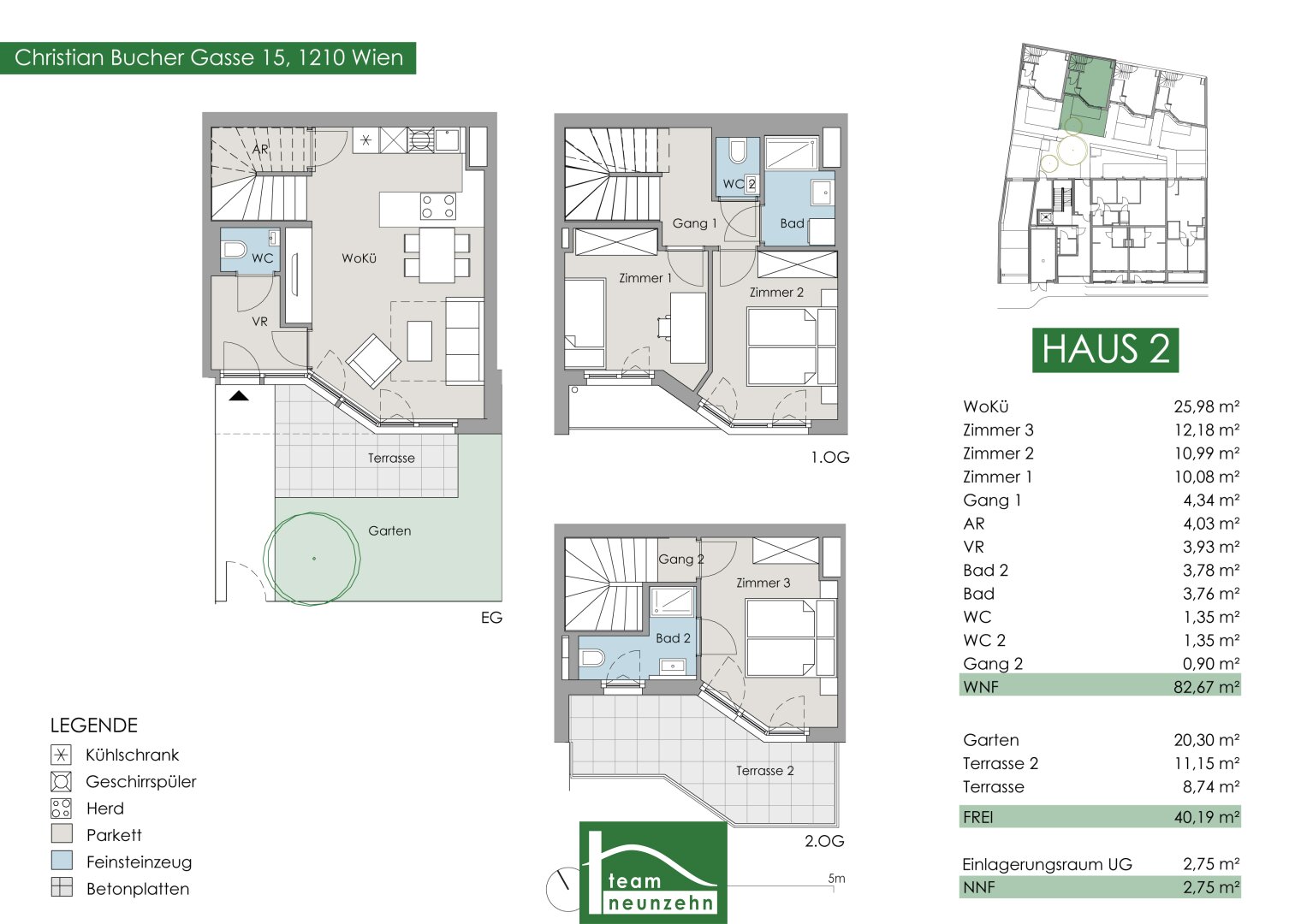 Einfamilienhaus zum Kauf provisionsfrei 484.600 € 4 Zimmer 82,1 m²<br/>Wohnfläche Christian-Bucher-Gasse 15 Wien 1210