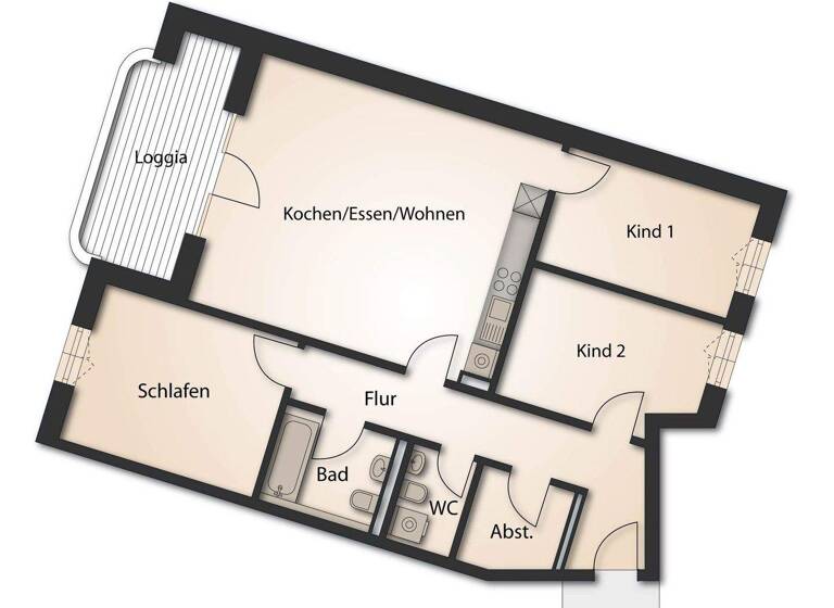 Wohnung zum Kauf - Erstbezug provisionsfrei 633.150 € 4 Zimmer 106,5 m² 3. Geschoss Leipziger Vorstadt Dresden / Leipziger Vorstadt 01097