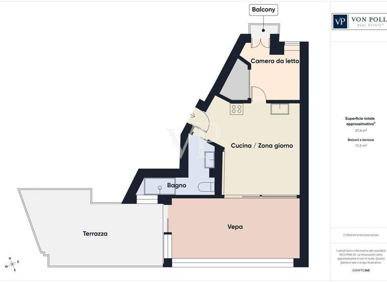 Penthouse zum Kauf 520.000 € 2 Zimmer 45 m² 6. Geschoss Via Tertulliano 55 Milano 20137