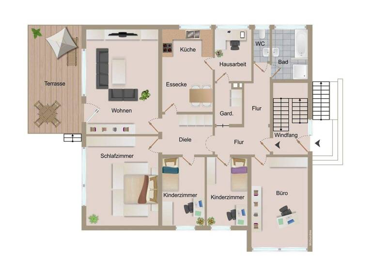 Wohnung zur Miete 1.300 € 5,5 Zimmer 147 m² EG frei ab 01.05.2026 Ittling Straubing 94315