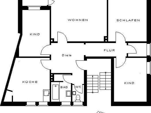 Wohnung zur Miete 809 € 4 Zimmer 93,3 m² 1. Geschoss frei ab 02.10.2026 Nibelungenstraße 45 Donnerschwee Oldenburg 26123
