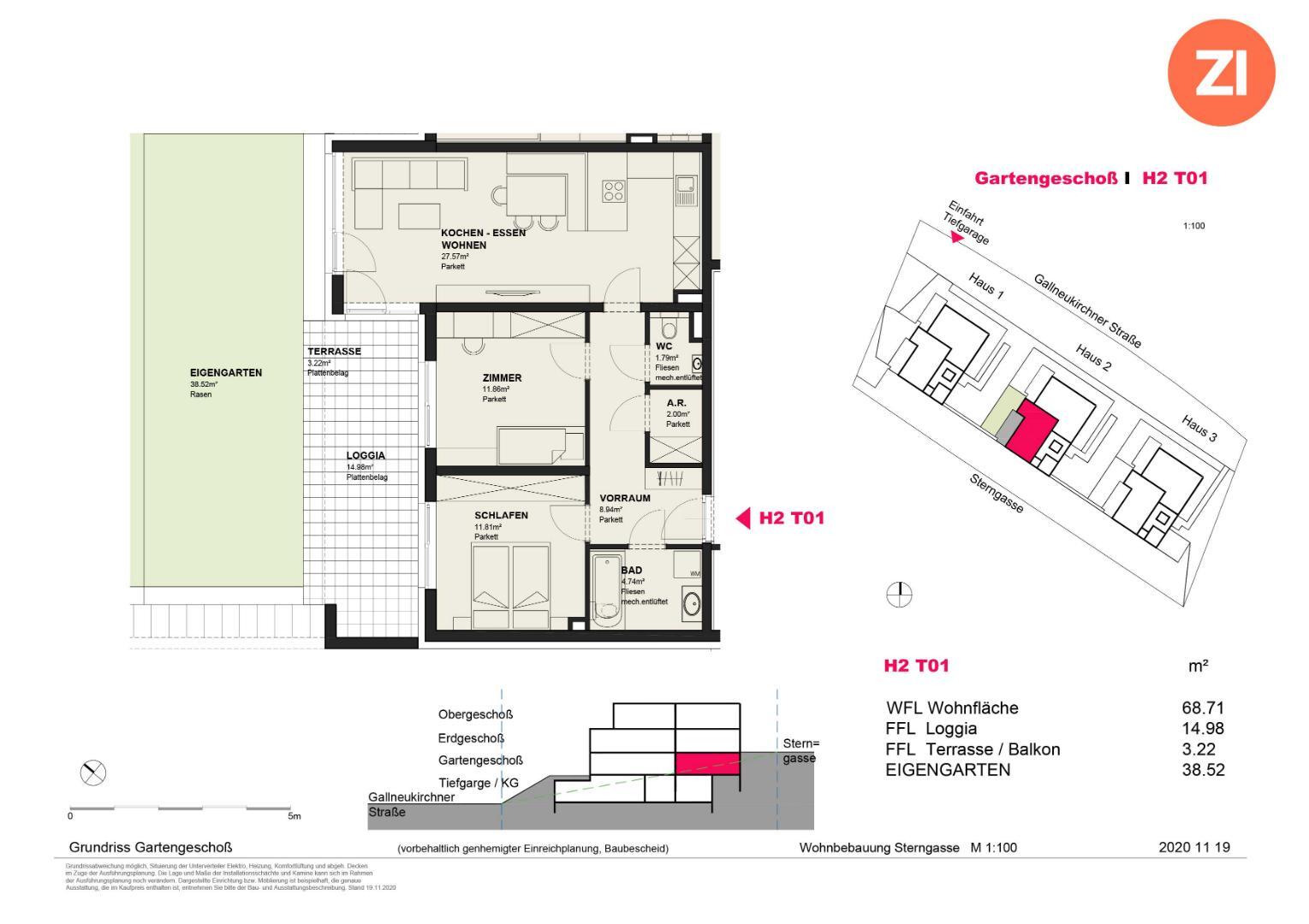 Wohnung zum Kauf 342.170 € 3 Zimmer EG<br/>Geschoss Sterngasse Engerwitzdorf 4209