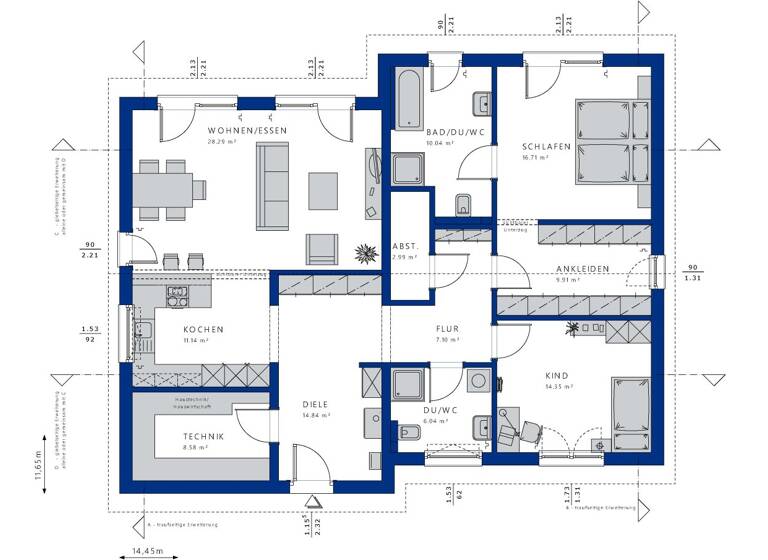 Bungalow zum Kauf provisionsfrei 439.844 € 4 Zimmer 130 m² 778 m² Grundstück Langenstein 38895