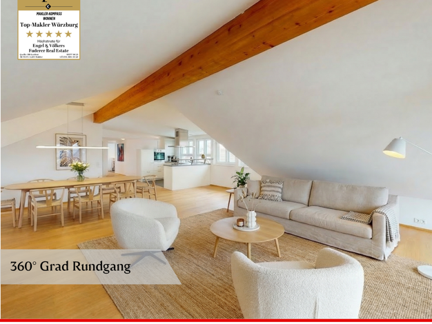 Penthouse zum Kauf 650.000 € 3 Zimmer 126 m² Frauenland Würzburg 97074