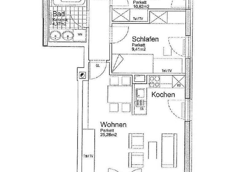 Wohnung zur Miete 1.082 € 3 Zimmer 60 m² 2. Geschoss frei ab 01.04.2026 Wien 1050
