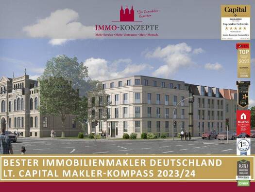 Studio zur Miete 1.290 € 3 Zimmer 75,9 m² Paulsstadt Schwerin 19055
