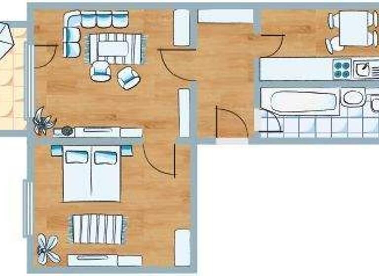 Wohnung zur Miete 272 € 2 Zimmer 49,4 m² 3. Geschoss frei ab 01.06.2026 Rhinweg 6 Nord Brandenburg 14770