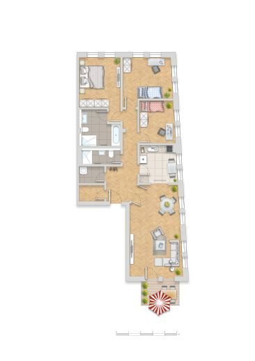 Wohnung zur Miete 971 € 4 Zimmer 115,9 m²<br/>Wohnfläche 1.<br/>Geschoss 01.02.2025<br/>Verfügbarkeit Schulstraße 18 Hainichen Hainichen 09661