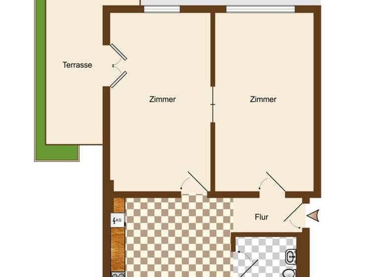 Terrassenwohnung zum Kauf 487.000 € 3 Zimmer 80,7 m² EG frei ab sofort Markelstraße 55 Steglitz Berlin 12163