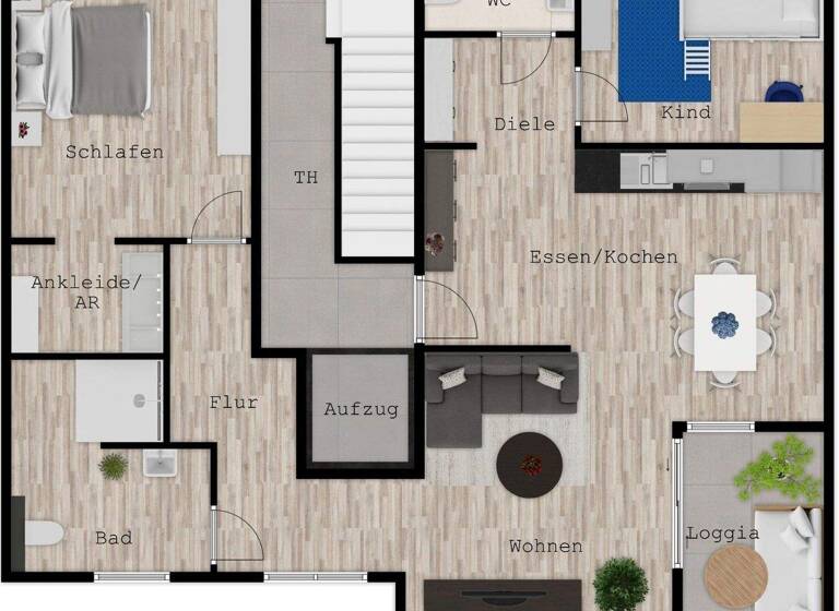 Wohnung zur Miete - Erstbezug 1.150 € 3 Zimmer 84,1 m² frei ab 01.04.2026 Altstadt-Süd Oberhausen 46045