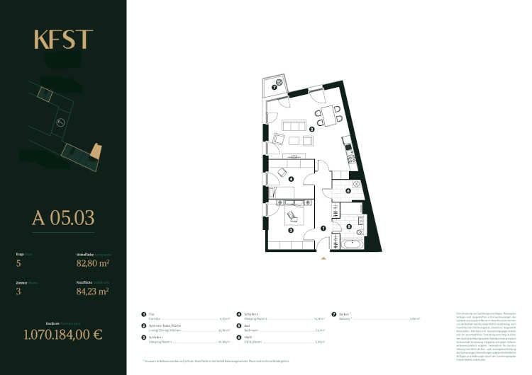 Wohnung zum Kauf 909.656 € 3 Zimmer 82,8 m²<br/>Wohnfläche 5.<br/>Geschoss Tiergarten Berlin 10785