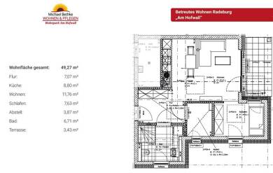 Wohnung zur Miete - Neubau 641 € 2 Zimmer 49 m² frei ab sofort Radeburg Radeburg 01471