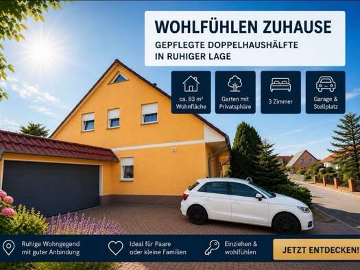 Doppelhaushälfte zum Kauf provisionsfrei 238.000 € 3 Zimmer 83 m² 409 m² Grundstück frei ab 01.12.2026 Tangermünde Tangermünde 39590