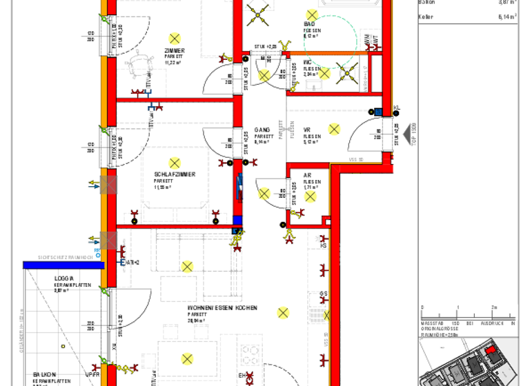 Wohnung zur Miete - Erstbezug 866 € 3 Zimmer 75,1 m² 2. Geschoss Berta-Brader-Weg Ried im Innkreis 4910