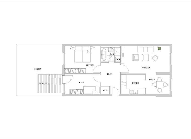 Wohnung zur Miete 1.500 € 3 Zimmer 83,9 m² EG frei ab 01.04.2026 Niederrheinstraße 299 Lohausen Düsseldorf 40489