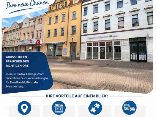 Laden zur Miete provisionsfrei 650 € 101 m² Verkaufsfläche Hauptstraße 42 Innenstadt Riesa 01589