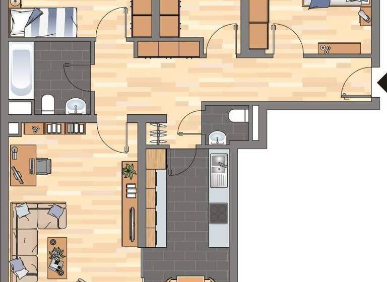 Wohnung zur Miete 879 € 4 Zimmer 91,2 m² 5. Geschoss frei ab 08.07.2026 Friedrich-Ebert-Straße 29 Germersheim 76726